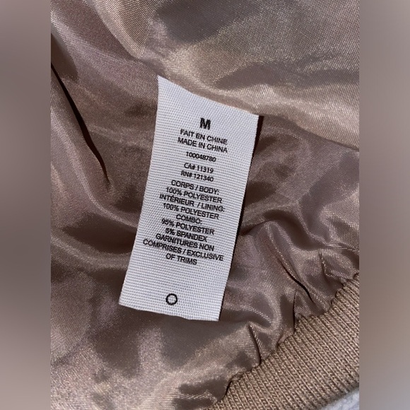 Women’s‎ GARAGE beige bomber style teddy coat size MEDIUM - Picture 9 of 15